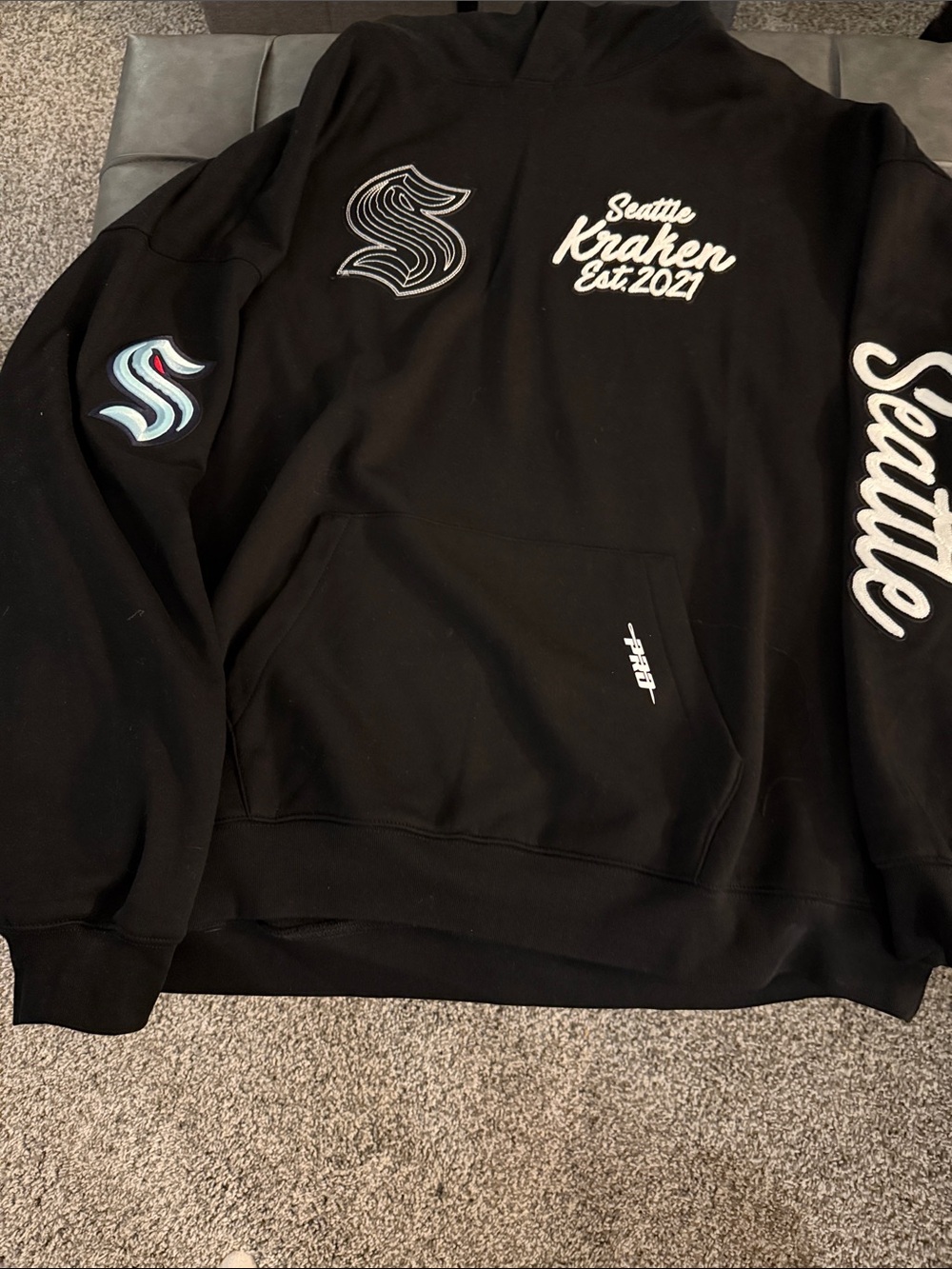 Seattle Kraken Black Crewneck Sweater